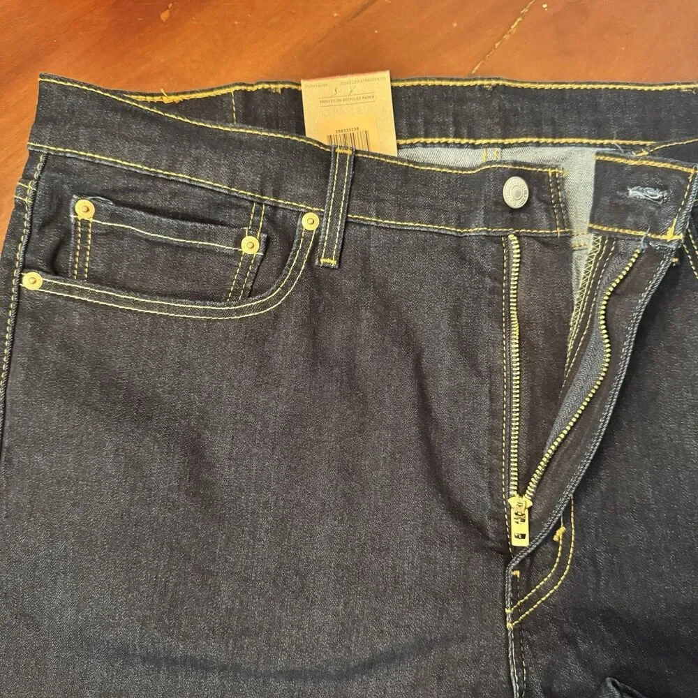 Levi’s 512 Men’s Slim Taper Jeans Dark Wash Stretch Denim 38x32 NWT